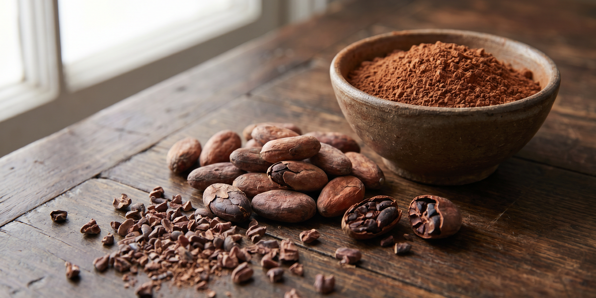 Cacao Crud (Raw): Ghid Complet — Beneficii, Doze și Cum îl Folosești