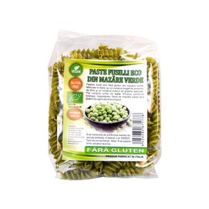 Paste fusilli fara gluten, din mazare verde, BIO 250 g