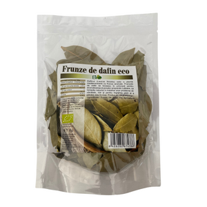 Frunze de dafin uscate Laurus nobilis BIO, 35g — condiment mediteranean cu aromă intensă pentru supe, tocane, marinade