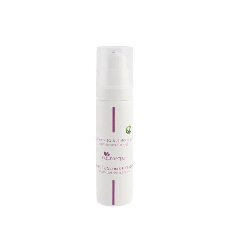 Cremă de față BIO antiage cu trandafiri și acid hialuronic 50ml — Rosa Rugosa, Rosa Muscosa, busuioc, șofran
