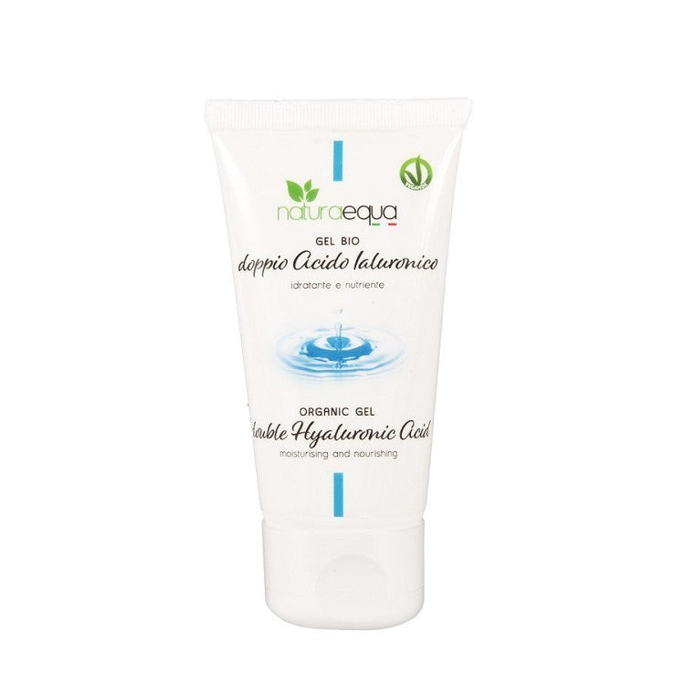 Gel BIO dublu acid hialuronic 50ml — formulă cu doi acizi hialuronici (greutate mare + hidrolizat) pentru lifting și hrănire profundă