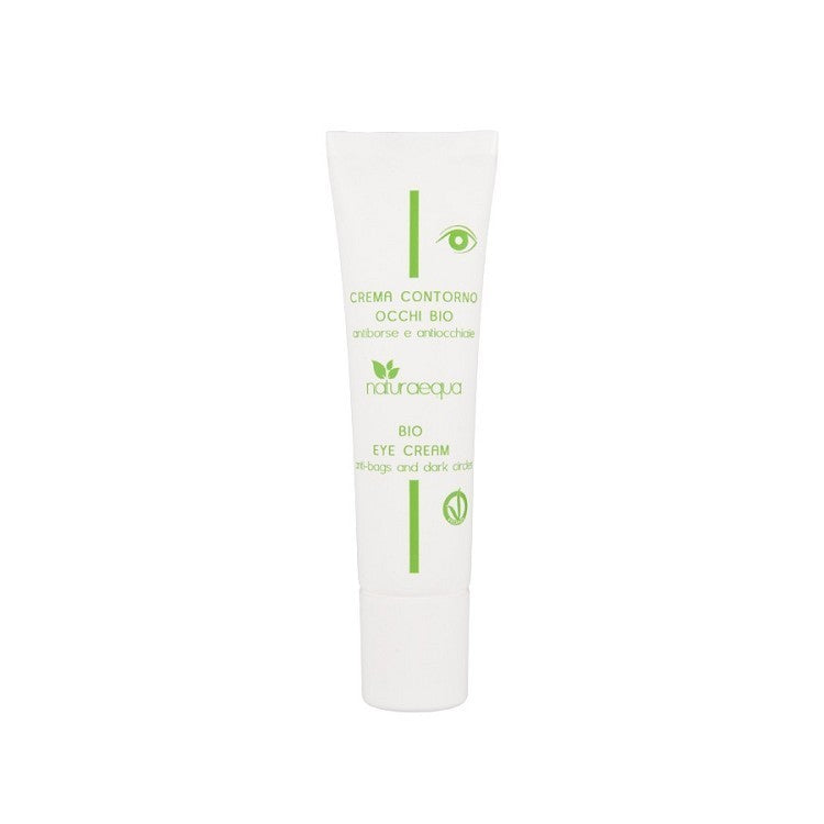 Cremă contur ochi BIO anti-cearcăne și pungi 30ml — cu cafeină pentru drenaj, ulei de argan, măsline din Liguria, acid hialuronic