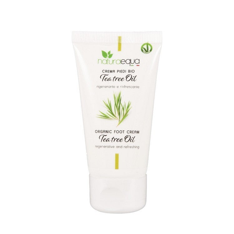 Cremă de picioare BIO obosite 50ml — unt de shea fair-trade, ulei de migdale dulci, tea tree, lavandă din Liguria