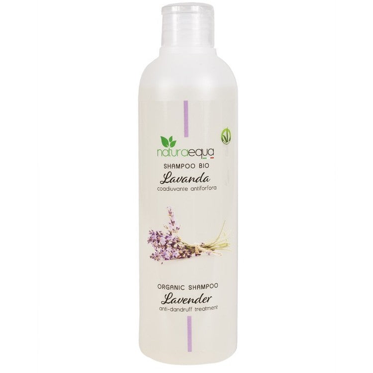 Șampon BIO cu lavandă 250ml — Lavandula angustifolia din Liguria 1.200m altitudine, calmant pentru scalp sensibil + mătreață ușoară, formulă AIAB Vegan fabricată în Italia
