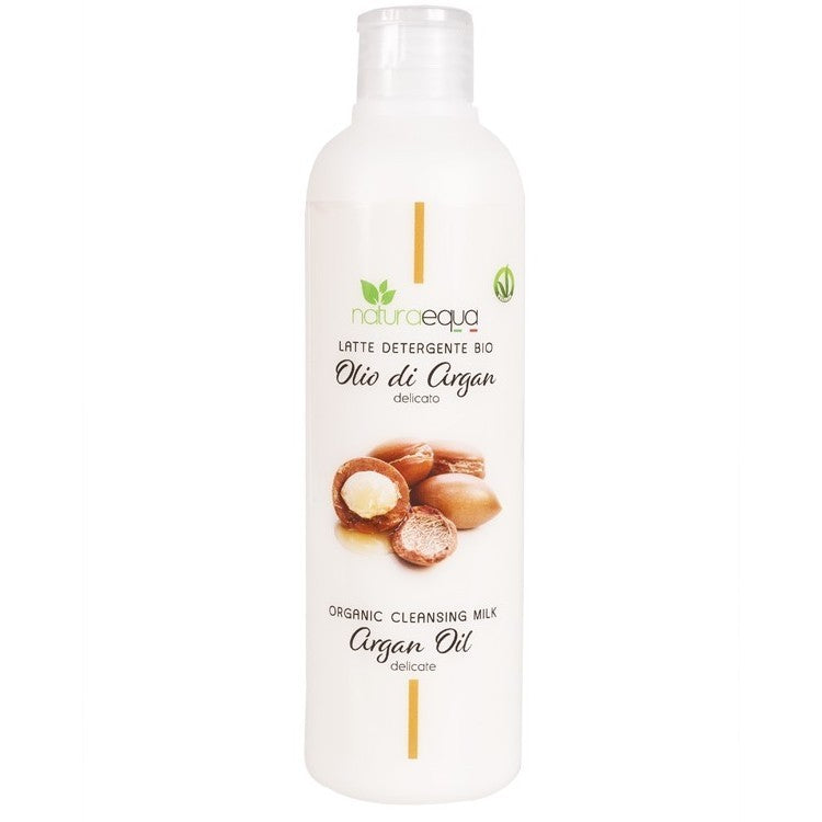 Lapte demachiant BIO cu ulei de argan și shea, 250ml — argan din comerț echitabil, unt de shea, migdale dulci, busuioc local