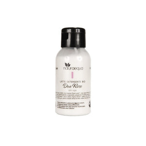 Lapte demachiant BIO 2 trandafiri 100ml — Rosa Rugosa și Muscosa din Valea Scrivia, ulei măsline Liguria, COSMOS Organic