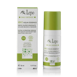 Ser super hidratant BIO 30ml cu acid hialuronic și hamamelis virginiana, hidratare imediată Cosmos Organic 98% ingrediente naturale, piele sensibilă