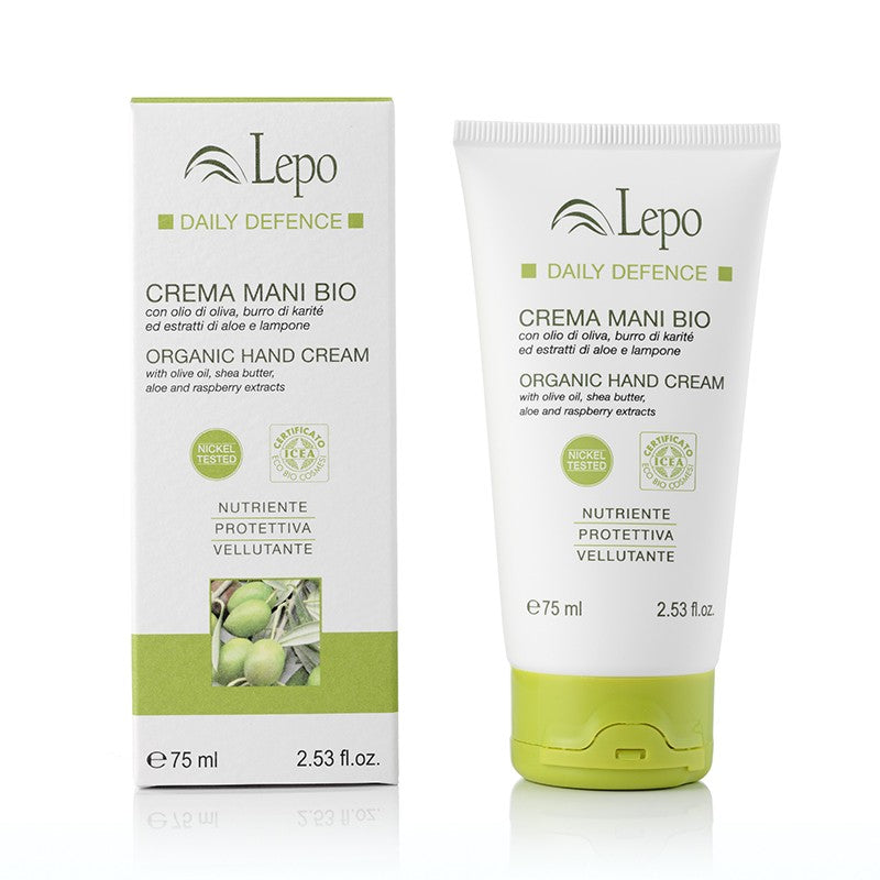 Cremă de mâini BIO 50ml — ulei de măsline extravirgin, unt de shea, aloe vera, extract de zmeură cu vitamina C