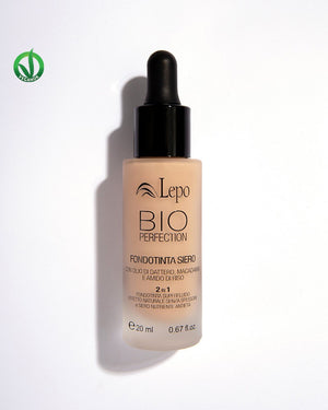 Fond de ten ser BIO 2-în-1 cu curmale și macadamia, 20ml — uleiuri prețioase, pigmenți minerali, COSMOS Organic