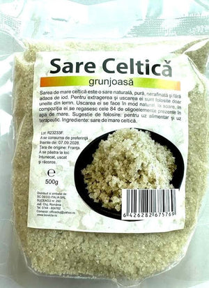 Sare Celtica grunjoasă, 100% naturală, 500g