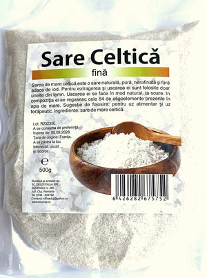 Sare Celtică fină, 100% naturală, 500g