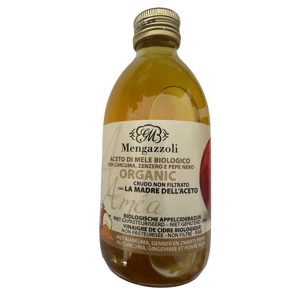 Otet din cidru de mere nefiltrat cu turmeric, ghimbir si piper negru, ECO 250ml