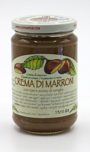 Piure de castane BIO crème de marrons cu rom și vanilie 350g — Castanea sativa, tartinabil dulce francez tradițional