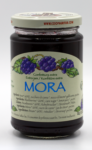 Gem artizanal din mure BIO 330g — Rubus fruticosus sălbatice, antocianine, fără conservanți