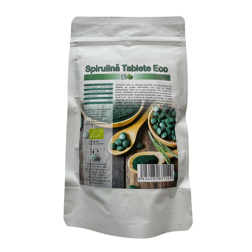 Spirulina tablete 500 mg, BIO  300 buc