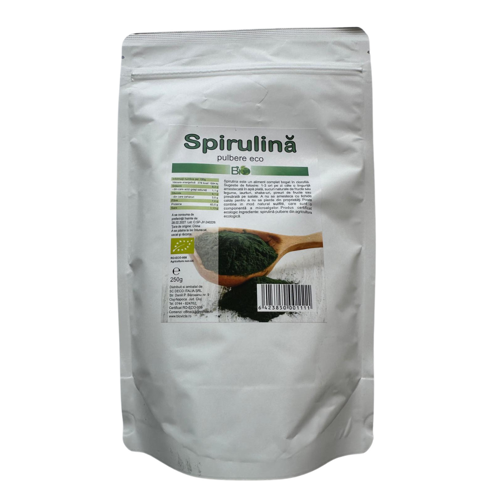 Spirulina pulbere, BIO 250g