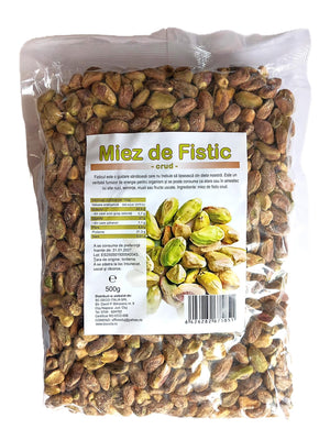 Fistic crud miez natural decojit, 500g — Pistacia vera din zonele muntoase ale Iranului, bogat în proteine și minerale
