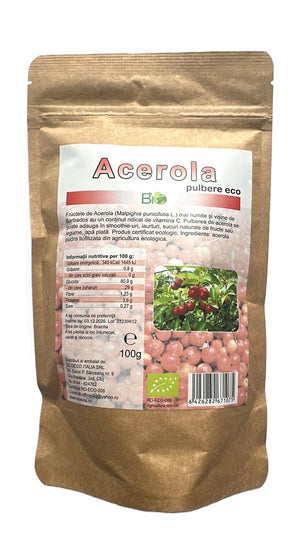 Acerola liofilizata pulbere (pudra) bio eco 100g
