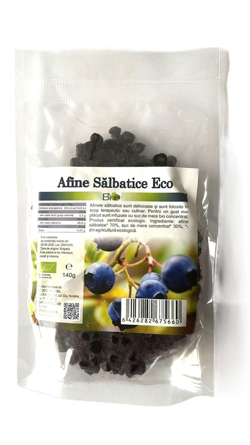 Afine salbatice indulcite cu suc de mere, 140g
