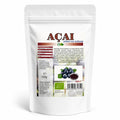 Acai pudră liofilizată BIO, 125g — pungă cu eticheta completă, boabe de acai, Biovicta