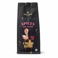 Bănuți ciocolată neagră BIO Mulate Spices, 400g — pachet cu eticheta completă, ciocolată ecologică Mulate fără adaos de zahăr, Biovicta