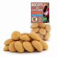 Biscuiți BIO cu castane fără gluten și fără lactoză, grămadă alături de pachet, biscotti alle castagne italieni, Biovicta