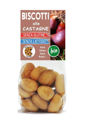 Biscuiți BIO cu castane fără gluten și fără lactoză, biscotti alle castagne italieni, certificare ecologică, Biovicta