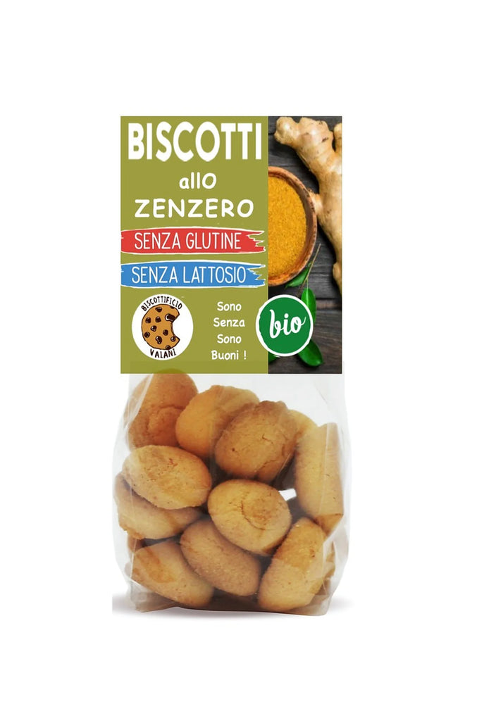 Biscuiți BIO cu ghimbir fără gluten și fără lactoză, biscotti allo zenzero italieni, certificare ecologică, Biovicta