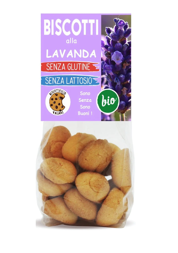 Biscuiți BIO cu lavandă fără gluten și fără lactoză, biscotti alla lavanda italieni, certificare ecologică, Biovicta