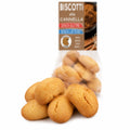 Biscuiți BIO cu scorțișoară fără gluten și fără lactoză, grămadă alături de pachet, biscotti alla cannella italieni, Biovicta