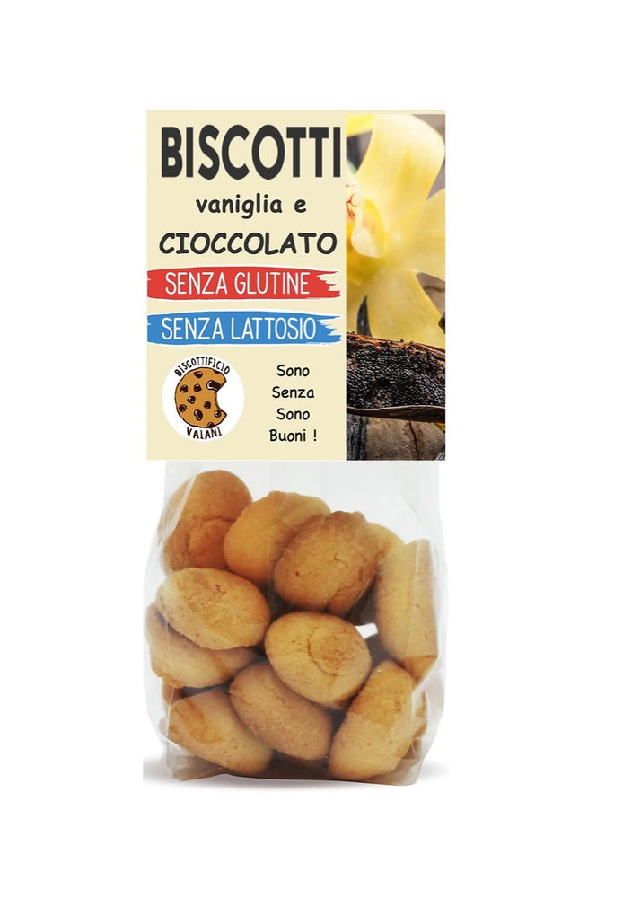 Biscuiți BIO cu vanilie și ciocolată fără gluten și fără lactoză, biscotti vaniglia e cioccolato italieni, certificare ecologică, Biovicta