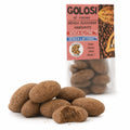 Biscuiți cu cacao fără zahăr adăugat, fără gluten și fără lactoză, grămadă alături de pachet, biscotti al cacao italieni, Biovicta