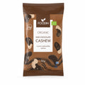 Caju în ciocolată raw BIO, 60g — pungă Foodin cu eticheta completă, snack ecologic Finlanda, Biovicta