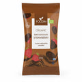 Căpșuni în ciocolată raw BIO, 50g — pungă Foodin cu eticheta completă, snack ecologic Finlanda, Biovicta