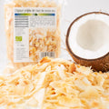 Chipsuri crocante din nucă de cocos prăjită, snack BIO 250g Biovicta