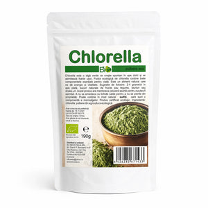 Chlorella pulbere BIO 190g Biovicta, eticheta cu certificare ecologică RO-ECO-008
