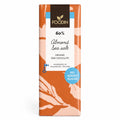 Ciocolată fără zahăr cu migdale și sare de mare, raw, BIO, 40g — ambalaj Foodin cu eticheta completă, ciocolată raw cu migdale, fără zahăr, Finlanda, Biovicta