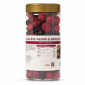 Coacăze negre & merișoare liofilizate, 50g — borcan cu eticheta completă, mix de fructe întregi crocante, Biovicta
