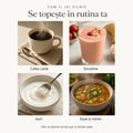 Cum se ia colagenul hidrolizat zilnic — în cafea caldă, smoothie, iaurt sau supe, Biovicta