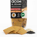 Crackers BIO din leguminoase cu susan, fără gluten, crackers și semințe de susan alb și negru, prezentare lifestyle, Biovicta