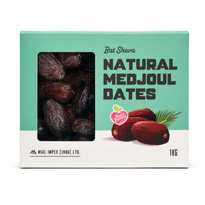 Curmale Medjoul cu sâmburi 1KG, pachet sigilat Bat Sheva, fructe naturale fără aditivi, Biovicta