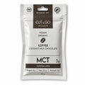 Ciocolată Cut&go BIO cu lapte, MCT și cafea, Mulate, fără zahăr, 50g — cutie ciocolată Mulaté cu eticheta completă, boabe cafea, Biovicta