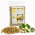 Dude albe BIO uscate, fructe deshidratate, 200g — dude albe uscate și ramură cu dude proaspete, prezentare lifestyle, Biovicta