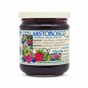 Dulceață artizanală din fructe de pădure BIO, 210g — borcan cu eticheta completă, dulceață artizanală fructe de pădure, Biovicta