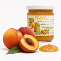 Dulceață din piersici BIO, 210g — piersici naturale și dulceață, prezentare lifestyle, Biovicta