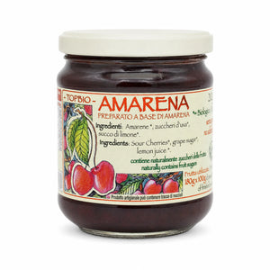 Dulceață artizanală acrișoară din vișine BIO, 210g — borcan cu eticheta completă, dulceață artizanală de vișine, Biovicta