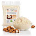 Făină de migdale BIO 200g, prezentare lifestyle pentru rețete fără gluten, Biovicta