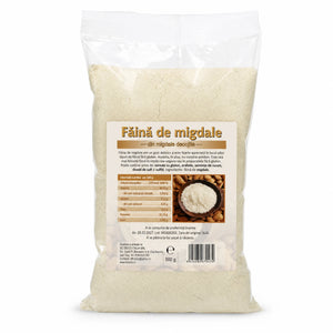 Făină de migdale decojite 500g, pachet sigilat, fără gluten, ideal pentru rețete raw-vegane, Biovicta