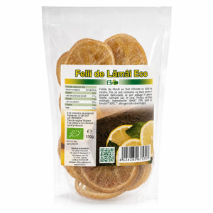 Felii de lămâi BIO 150g infuzate cu zahăr de trestie, pachet sigilat, certificare ecologică RO-ECO-008, Biovicta