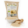 Fonio BIO 250g, prezentare lifestyle ca alternativă fără gluten la cuscus și quinoa, Biovicta
